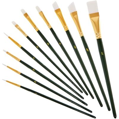 Baker Ross FN279 Set de pinceaux pour peinture acrylique et huile Pack de 10, Set de pinceaux pour peinture sur toile Baker Ross FN279 Set de pinceaux pour peinture acrylique et huile Pack de 10, Set de pinceaux pour peinture sur toile