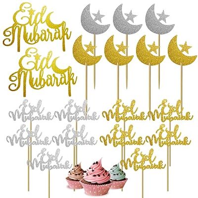 nedit Eid Mubarak Décoration Aid Moubarak Decoration Gateau Eid Mubarak (19 pièces) Kit de Decoration de Cupcake Pour le Ramadan Islam Musulman nedit Eid Mubarak Décoration Aid Moubarak Decoration Gateau Eid Mubarak (19 pièces) Kit de Decoration de Cupcake Pour le Ramadan Islam Musulman