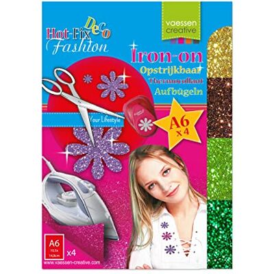 Creative 23445-004 Transfert à Paillettes Thermocollantes de 4 Feuilles Plastique Multicolore 14,8 x 10,5 x 0,1 cm Creative 23445-004 Transfert à Paillettes Thermocollantes de 4 Feuilles Plastique Multicolore 14,8 x 10,5 x 0,1 cm