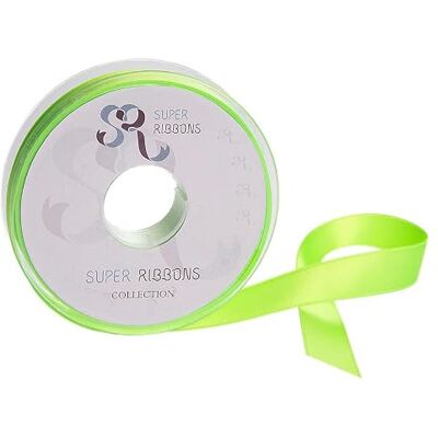 SUPER RIBBONS SR ®™ Ruban en satin double face pour emballage cadeau, décoration de fête, voiture de mariage, Noël, ballons, cheveux, gâteau, cadeaux, bouquet de mariage (vert fluorescent, 6 mm x 20 m) SUPER RIBBONS SR ®™ Ruban en satin double face pour emballage cadeau, décoration de fête, voiture de mariage, Noël, ballons, cheveux, gâteau, cadeaux, bouquet de mariage (vert fluorescent, 6 mm x 20 m)