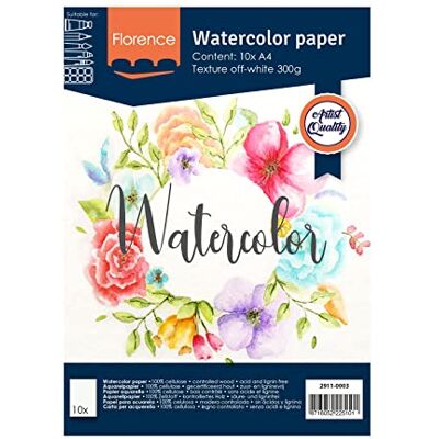 Papier aquarelle Creative - 10 feuilles A4 - Blanc ivoire - Peinture aquarelle Papier aquarelle Creative - 10 feuilles A4 - Blanc ivoire - Peinture aquarelle