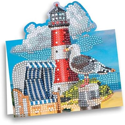 Ideen mit Herz Diamond Painting Carte à poser 370 g/m² 16,3 x 16 cm avec enveloppe et outils inclus (mouette avec phare) Ideen mit Herz Diamond Painting Carte à poser 370 g/m² 16,3 x 16 cm avec enveloppe et outils inclus (mouette avec phare)