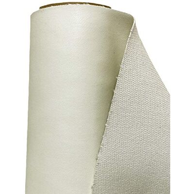 A-Express Tissu en similicuir vinyle imperméable pour confection de vêtements, tissus d'ameublement – 1 mètre 100 cm x 140 cm Crème clair A-Express Tissu en similicuir vinyle imperméable pour confection de vêtements, tissus d'ameublement – 1 mètre 100 cm x 140 cm Crème clair