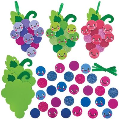 Baker Ross FN497 Kits de décoration assortis « Raisins » Lot de 5, kits de décoration en mousse pour les enfants Baker Ross FN497 Kits de décoration assortis « Raisins » Lot de 5, kits de décoration en mousse pour les enfants