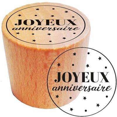 Aladine Tampons Bois Rond « Joyeux Anniversaire » ø 2,8 cm Bois 100% FSC Tampon pour Carterie, Lettes, Loisirs Créatifs, Étiquettes & Papiers Cadeaux Étoiles 1885 Aladine Tampons Bois Rond « Joyeux Anniversaire » ø 2,8 cm Bois 100% FSC Tampon pour Carterie, Lettes, Loisirs Créatifs, Étiquettes & Papiers Cadeaux Étoiles 1885