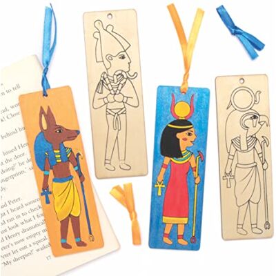 Baker Ross Marque-pages égyptiens en bois (Paquet de 8) Loisirs créatifs à thème pour enfants AT853 Baker Ross Marque-pages égyptiens en bois (Paquet de 8) Loisirs créatifs à thème pour enfants AT853
