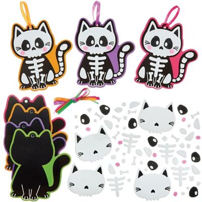 Baker Ross FN600 Kits de décoration squelette de chat – Lot de 8, kits créatifs amusants pour Halloween pour enfants, parfaits pour les fêtes et les décorations de classe Baker Ross FN600 Kits de décoration squelette de chat – Lot de 8, kits créatifs amusants pour Halloween pour enfants, parfaits pour les fêtes et les décorations de classe
