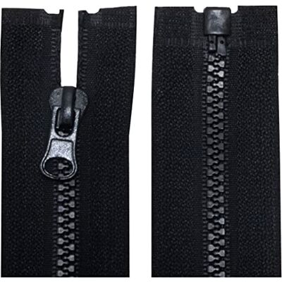 AERZETIX C63875 Lot de 10 Fermetures éclair injectées N°3 65 cm séparables tirette déco curseur en métal couleur noir maille glissière vêtement couture mercerie veste AERZETIX C63875 Lot de 10 Fermetures éclair injectées N°3 65 cm séparables tirette déco curseur en métal couleur noir maille glissière vêtement couture mercerie veste