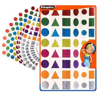 Cléopâtre CLEOPATRE – Gommettes Autocollantes Géométriques Holographiques– 8 couleurs – Paquet de 10 feuilles (480 stickers) Cléopâtre CLEOPATRE – Gommettes Autocollantes Géométriques Holographiques– 8 couleurs – Paquet de 10 feuilles (480 stickers)