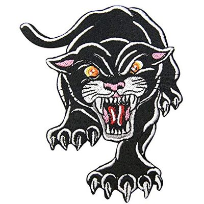 ZEGIN Écusson brodé à Repasser et à Coudre Motif l'animal Rugissant Carnivorous Panther ZEGIN Écusson brodé à Repasser et à Coudre Motif l'animal Rugissant Carnivorous Panther