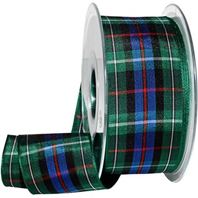 Morex Ruban d'Édimbourg, 3,8 cm x 24 m, tartan rose Morex Ruban d'Édimbourg, 3,8 cm x 24 m, tartan rose