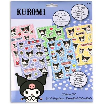 KIDS EUROSWAN SL Kuromi Lot de 5 feuilles d'autocollants KIDS EUROSWAN SL Kuromi Lot de 5 feuilles d'autocollants