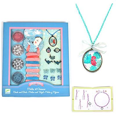 Djeco 599386031 Perles et oiseaux pour faire des colliers Djeco 599386031 Perles et oiseaux pour faire des colliers