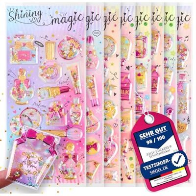 Jolly Stickers !! ® Lot de 8 autocollants à secouer remplis de paillettes pour cadeaux d'anniversaire Autocollants Shake Licorne Collecte Scrapbook Livre d'autocollants Album d'autocollants Jolly Stickers !! ® Lot de 8 autocollants à secouer remplis de paillettes pour cadeaux d'anniversaire Autocollants Shake Licorne Collecte Scrapbook Livre d'autocollants Album d'autocollants