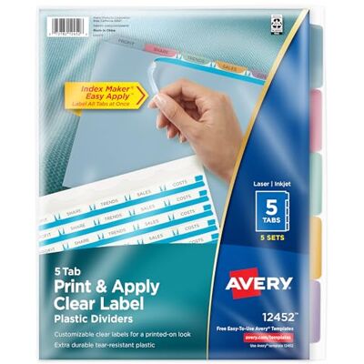 Avery 12452 étiquettes Avery 12452 étiquettes