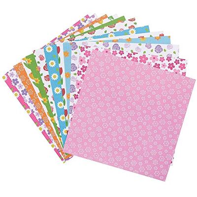 Baker Ross Papier Coloré motif Fleurs Lot de 48, Papier Loisirs Creatifs (FC746) Baker Ross Papier Coloré motif Fleurs Lot de 48, Papier Loisirs Creatifs (FC746)