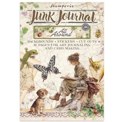 Stamperia Junk Journal Stickers, Cut-Outs, and Backgrounds for Scrapbooks, Albums, Card Making, Bullet Journalling and More, Perfect for Hobbies, Crafts, and Gifting (All Around) Stamperia Junk Journal Stickers, Cut-Outs, and Backgrounds for Scrapbooks, Albums, Card Making, Bullet Journalling and More, Perfect for Hobbies, Crafts, and Gifting (All Around)