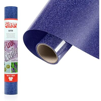 SISER ® Vinyle thermotransférable, Glitter Royal Blue, 50 x 30 cm SISER ® Vinyle thermotransférable, Glitter Royal Blue, 50 x 30 cm