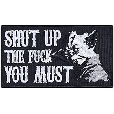 EXPRESS-STICKEREI Yoda Écusson Shut up The Fuck You Must Thermocollant amusant Biker Patch de science fiction Cadeau DIY Pour veste, gilet, jean, t-shirt 90 x 50 mm EXPRESS-STICKEREI Yoda Écusson Shut up The Fuck You Must Thermocollant amusant Biker Patch de science fiction Cadeau DIY Pour veste, gilet, jean, t-shirt 90 x 50 mm