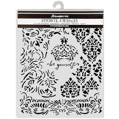 Stamperia Pochoirs épais pour scrapbooking, albums, cartes, bullet journaux, etc. Matériau flexible, facile à nettoyer, parfait pour les loisirs, l'artisanat et les cadeaux (Alterego – Crown Be Stamperia Pochoirs épais pour scrapbooking, albums, cartes, bullet journaux, etc. Matériau flexible, facile à nettoyer, parfait pour les loisirs, l'artisanat et les cadeaux (Alterego – Crown Be
