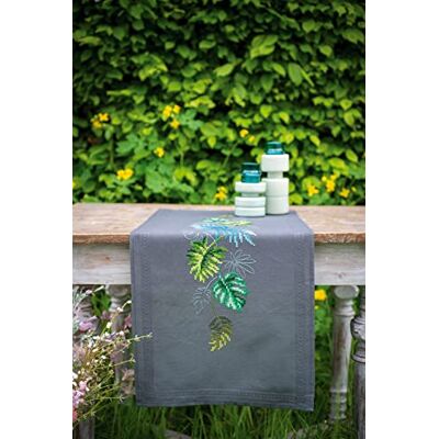 Vervaco Kit Broderie Pré-Imprimé Chemin De Table FEUILLES BOTANIQUE Complet Set DIY Adulte Decoration Manuelle Loisir Créatif Cadeau Femmeca. 40 x 100 cm Embroidery Patron Vervaco Kit Broderie Pré-Imprimé Chemin De Table FEUILLES BOTANIQUE Complet Set DIY Adulte Decoration Manuelle Loisir Créatif Cadeau Femmeca. 40 x 100 cm Embroidery Patron