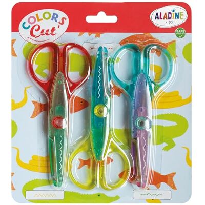 Aladine Colors Cut Cranteurs Lot de 3 Ciseaux Cranteurs Loisirs Créatifs Enfant Ergonomie et Sécurité À partir de 5 ans Aladine Colors Cut Cranteurs Lot de 3 Ciseaux Cranteurs Loisirs Créatifs Enfant Ergonomie et Sécurité À partir de 5 ans