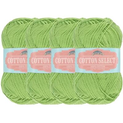 BambooMN JubileeYarn Lot de 4 pelotes de fil en coton Vert citron 50 g BambooMN JubileeYarn Lot de 4 pelotes de fil en coton Vert citron 50 g
