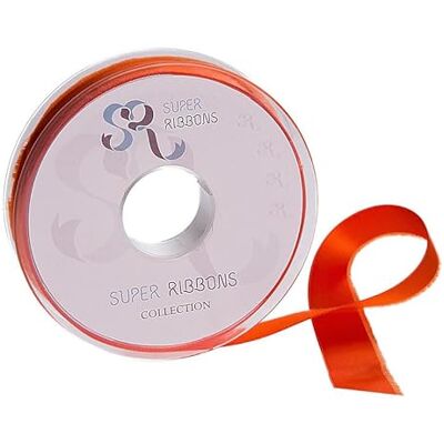 SUPER RIBBONS SR ®™ Bobine complète de ruban de satin double face de 6 mm, 20 mètres sur bobine – Orange SUPER RIBBONS SR ®™ Bobine complète de ruban de satin double face de 6 mm, 20 mètres sur bobine – Orange