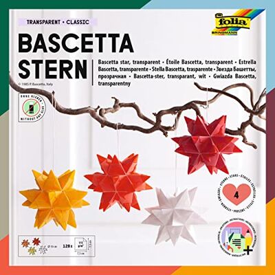 Folia Feuilles de Papier Pliables étoile Bascetta, 75 x 75mm Folia Feuilles de Papier Pliables étoile Bascetta, 75 x 75mm