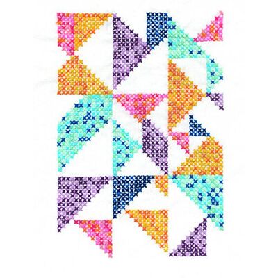 DMC Kit de broderie triangles géométriques DMC Kit de broderie triangles géométriques