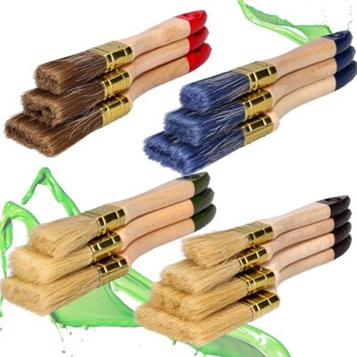 ToolSpace Pinceau Plat Pinceaux Manche Bois de Hêtre pour Peinture Acrylique Huile Émail Laque Métal Murs Plafonds Lasure Décoration Poils Naturels et Synthétiques Largeurs 25-76mm Lot de 13 ToolSpace Pinceau Plat Pinceaux Manche Bois de Hêtre pour Peinture Acrylique Huile Émail Laque Métal Murs Plafonds Lasure Décoration Poils Naturels et Synthétiques Largeurs 25-76mm Lot de 13