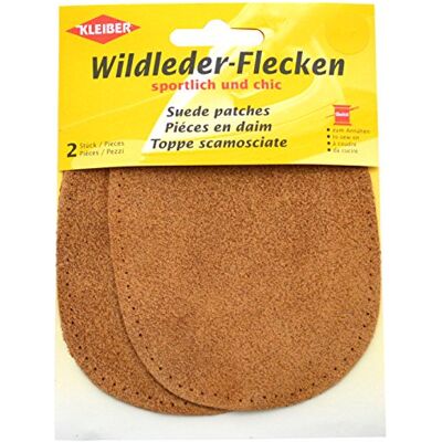 Kleiber 855-06 Lot de 2 patchs en daim marron Kleiber 855-06 Lot de 2 patchs en daim marron