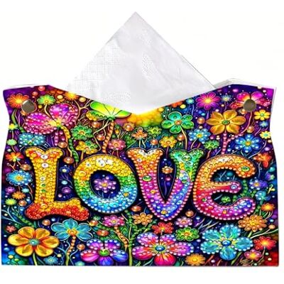 ZoraYorce Diamond Painting Boîte à mouchoirs rectangulaire 19 × 13 cm en cuir synthétique avec peinture diamant DIY Distributeur de serviettes Organisateur pour la maison, la cuisine, le bureau et la ZoraYorce Diamond Painting Boîte à mouchoirs rectangulaire 19 × 13 cm en cuir synthétique avec peinture diamant DIY Distributeur de serviettes Organisateur pour la maison, la cuisine, le bureau et la