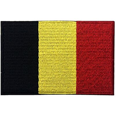 ZEGIN Drapeau Belgique Drapeau Emblème National Belge Brodé on Sew on Patch ZEGIN Drapeau Belgique Drapeau Emblème National Belge Brodé on Sew on Patch