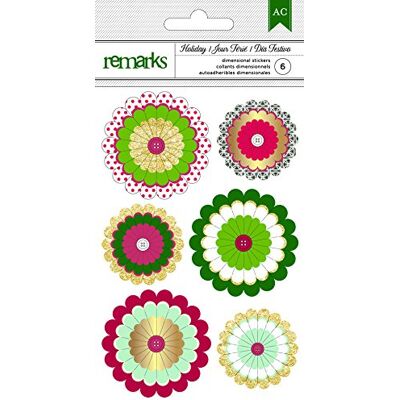 American Crafts Delights-Holiday Autocollants 3D, acrylique, multicolore, 10,92 x 19,05 x 1,14 cm American Crafts Delights-Holiday Autocollants 3D, acrylique, multicolore, 10,92 x 19,05 x 1,14 cm
