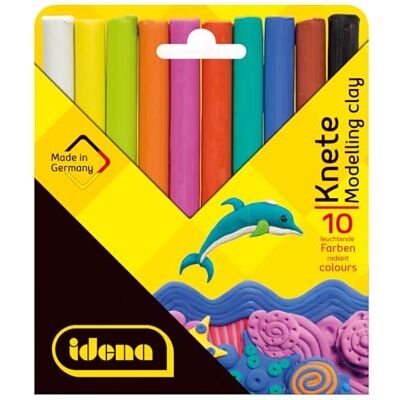 Idena 619064 Lot de 10 bâtons de pâte à modeler Couleurs vives Idena 619064 Lot de 10 bâtons de pâte à modeler Couleurs vives