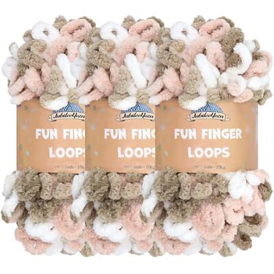 BambooMN JubileeYarn Lot de 3 écheveaux de fil en polyester 100 g BambooMN JubileeYarn Lot de 3 écheveaux de fil en polyester 100 g