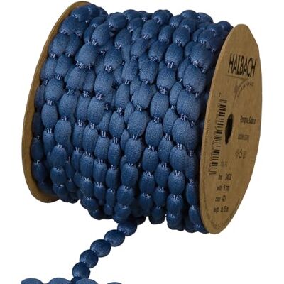 Halbach Seidenbänder Bordure à pompons Largeur 8 mm Longueur 15 m Ruban avec pompons comme guirlande de pompons Décoration de mariage, décoration de fête de jardin Couleur : bleu foncé Halbach Seidenbänder Bordure à pompons Largeur 8 mm Longueur 15 m Ruban avec pompons comme guirlande de pompons Décoration de mariage, décoration de fête de jardin Couleur : bleu foncé