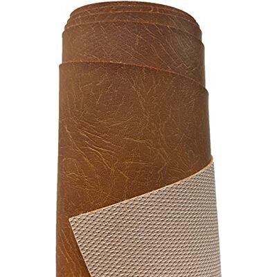 A-Express Tissu d'ameublement en similicuir grainé et épais 100 cm x 140 cm Marron clair A-Express Tissu d'ameublement en similicuir grainé et épais 100 cm x 140 cm Marron clair