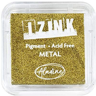 Aladine Encreur Izink Pigment Métal Gold Encreur Doré à Séchage Lent Scrapbooking, Embossing et Carterie Créative Taille M 5 x 5 cm Couleur Métallisée Or Aladine Encreur Izink Pigment Métal Gold Encreur Doré à Séchage Lent Scrapbooking, Embossing et Carterie Créative Taille M 5 x 5 cm Couleur Métallisée Or