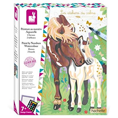 Janod Coffret Peinture Par Numéro Chevaux 2 Tableaux à Réaliser Aquarelle Les Ateliers du Calme 7 Ans, J07953 Janod Coffret Peinture Par Numéro Chevaux 2 Tableaux à Réaliser Aquarelle Les Ateliers du Calme 7 Ans, J07953