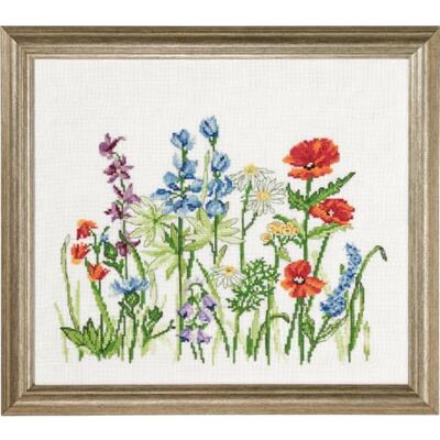 Permin Pack Broderie Image Fleurs des Champs - Kit de Broderie Permin Pack Broderie Image Fleurs des Champs - Kit de Broderie