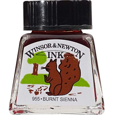 Winsor & Newton Encre à Dessiner Flacon 14ml 074 Terre de Sienne Brûlée Série 1 Winsor & Newton Encre à Dessiner Flacon 14ml 074 Terre de Sienne Brûlée Série 1