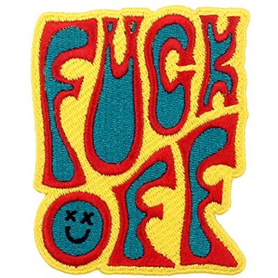 ZEGIN Patch brodé en forme de F*ck Off, à coudre ou à coller avec fer à repasser ZEGIN Patch brodé en forme de F*ck Off, à coudre ou à coller avec fer à repasser