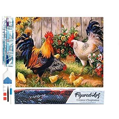Figured’Art Diamond Painting Broderie Diamant 40x50cm Toile Entière Roulée avec Strass Perles Carrés La Ferme des Coqs Kit Complet Animaux 5D DIY Activité Manuelle Loisirs Créatifs Adultes Figured’Art Diamond Painting Broderie Diamant 40x50cm Toile Entière Roulée avec Strass Perles Carrés La Ferme des Coqs Kit Complet Animaux 5D DIY Activité Manuelle Loisirs Créatifs Adultes