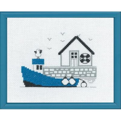 ART Bateau bleu et mouette ART Bateau bleu et mouette