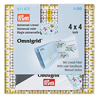 Prym 611472 Règle Omnigrid Universelle 4x4 pouces - Outil de mesure Prym 611472 Règle Omnigrid Universelle 4x4 pouces - Outil de mesure