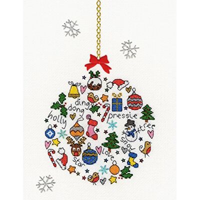Bothy Threads Kit de broderie au point de croix Love Yule Bothy Threads Kit de broderie au point de croix Love Yule