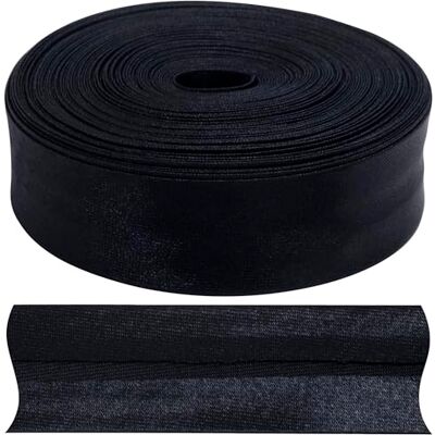 AERZETIX C77342 Ruban en biais plié 9 mètres x 18 mm Polyester Bleu Noir AERZETIX C77342 Ruban en biais plié 9 mètres x 18 mm Polyester Bleu Noir