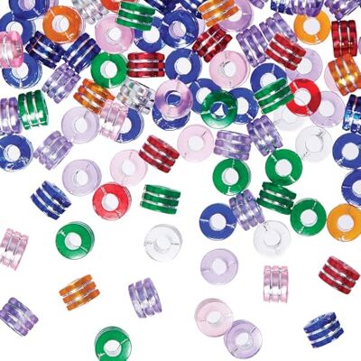 Baker Ross VC213 Perles pony à rayures métalliques Lot de 100, perles de bricolage à rayures métalliques Baker Ross VC213 Perles pony à rayures métalliques Lot de 100, perles de bricolage à rayures métalliques
